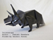 Photo Origami Triceratops, Author : Fumiaki Kawahata, Folded by Tatsuto Suzuki
